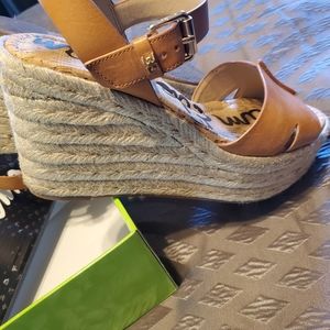 Sam Edelman Wedge Leather Sandals